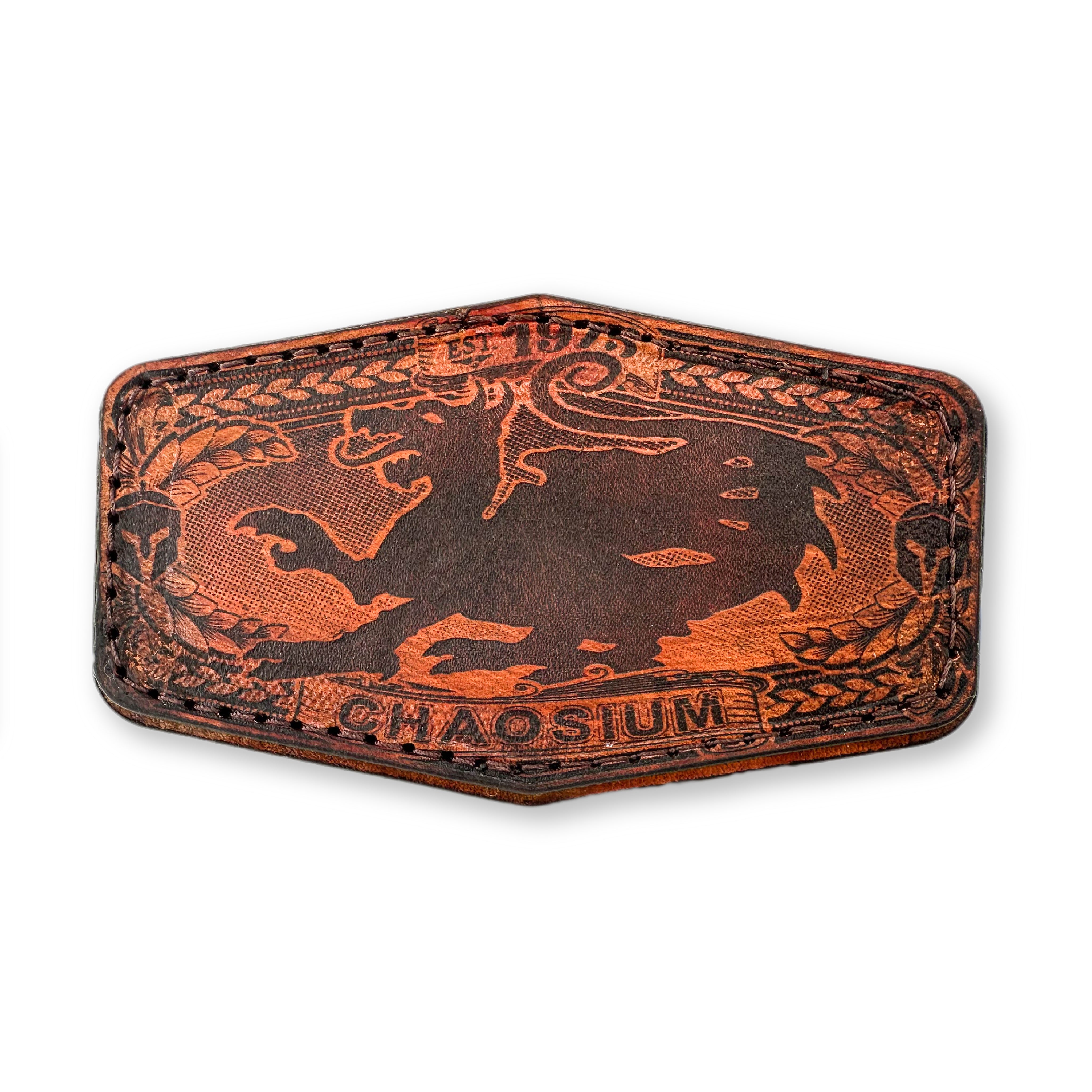 Chaosium Est. 1975 Dragon Shield - Leather Belt Buckle