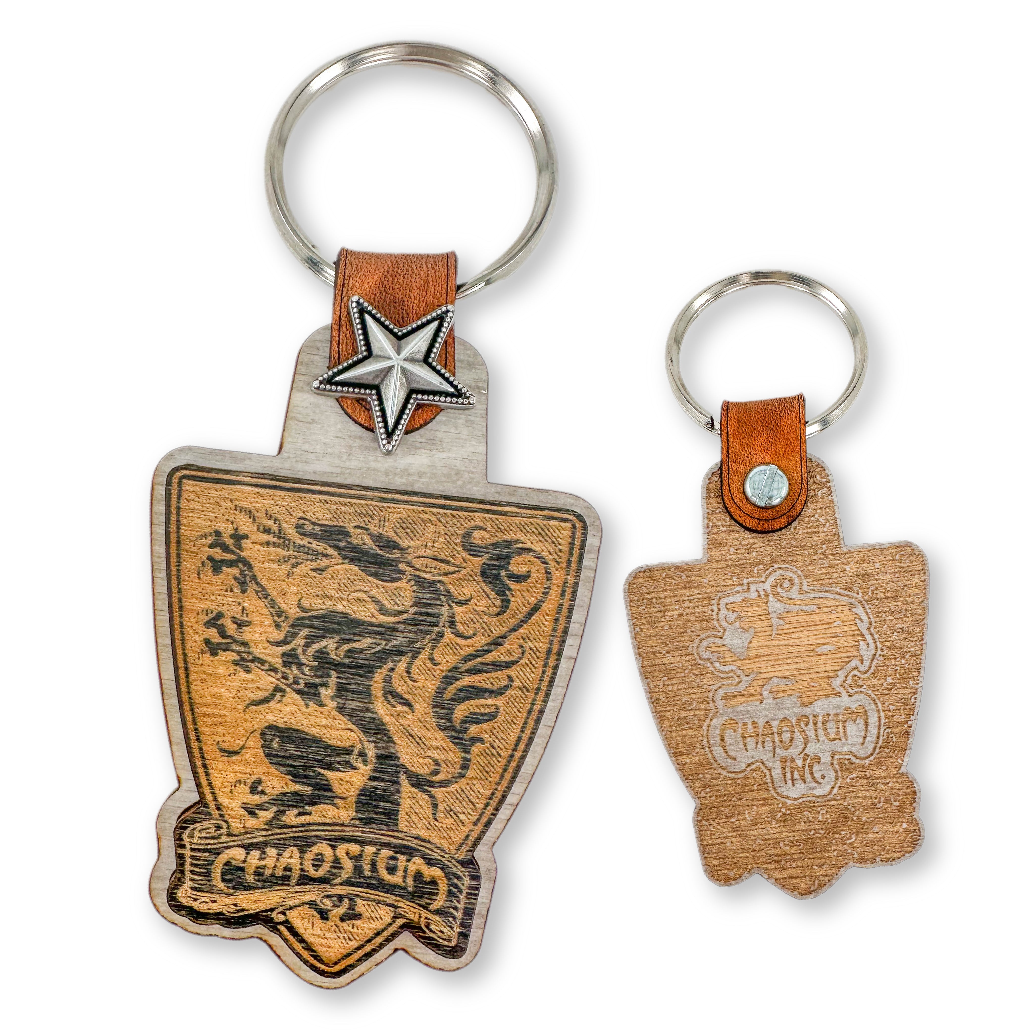 Chaosium Dragon Wood Key Chain w/ Lone Star Closure