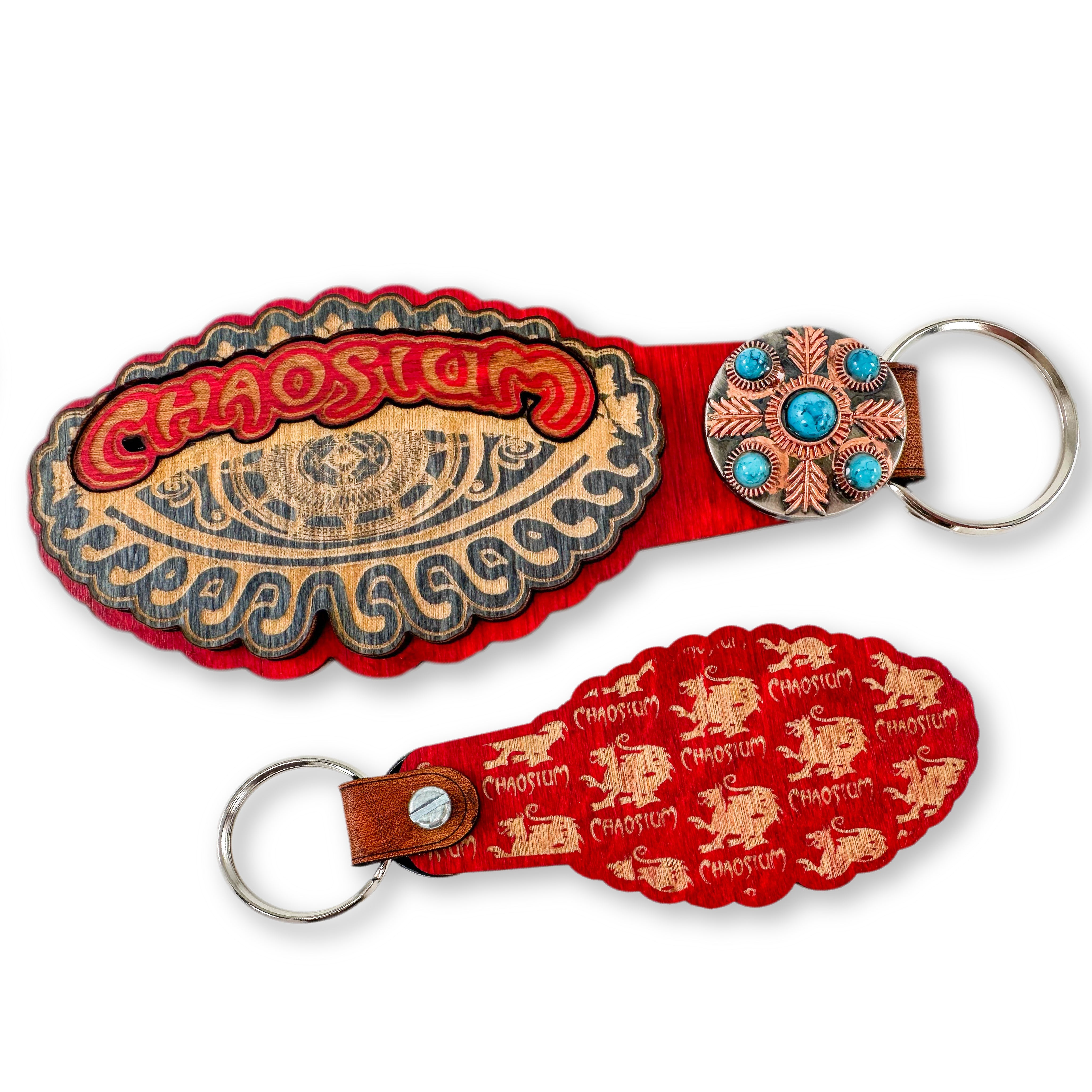 Chaosium All Seeing Wood Key Chain w/ Native Closure