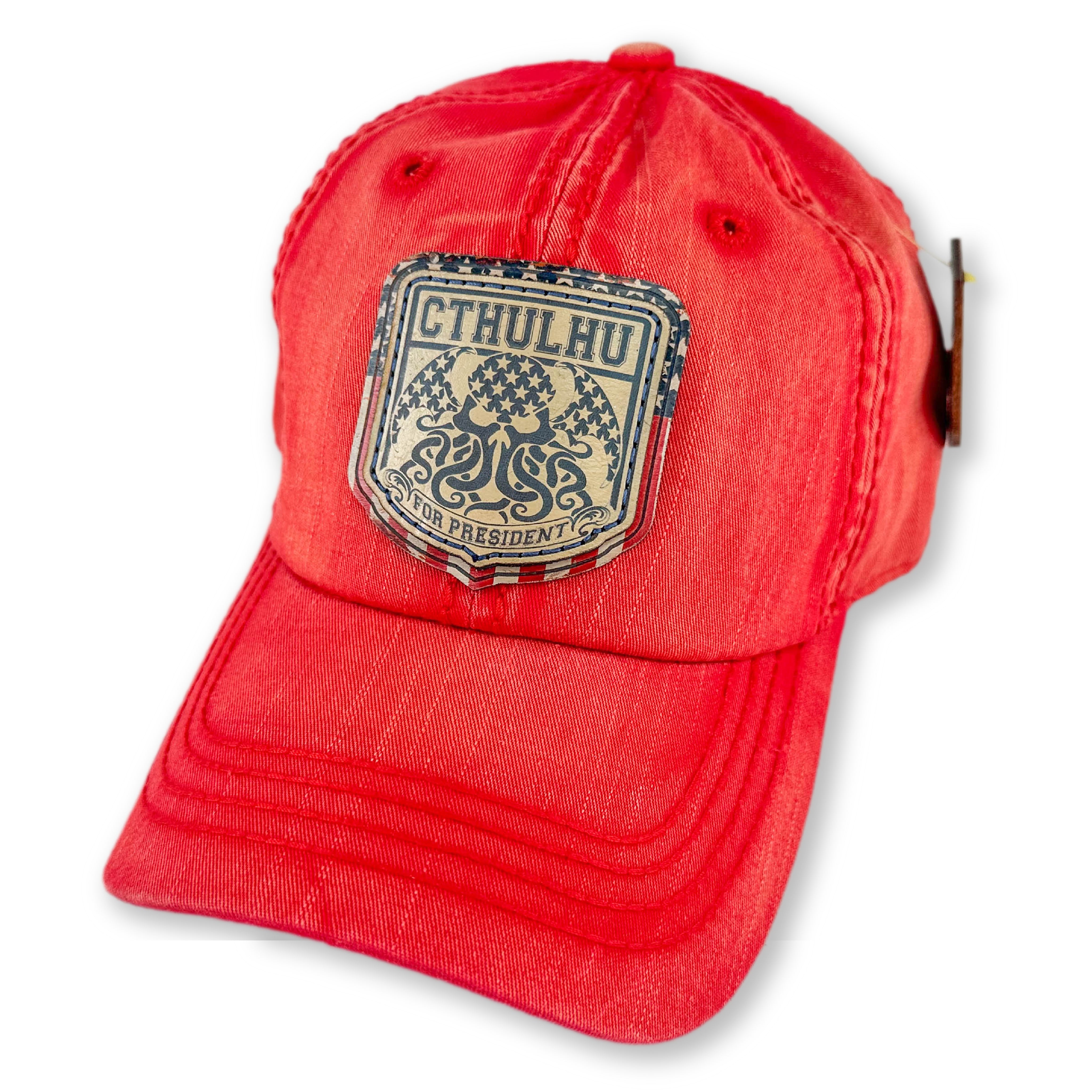 Chaosium Cthulhu For Pres Shield - Red Vintage Style Hat