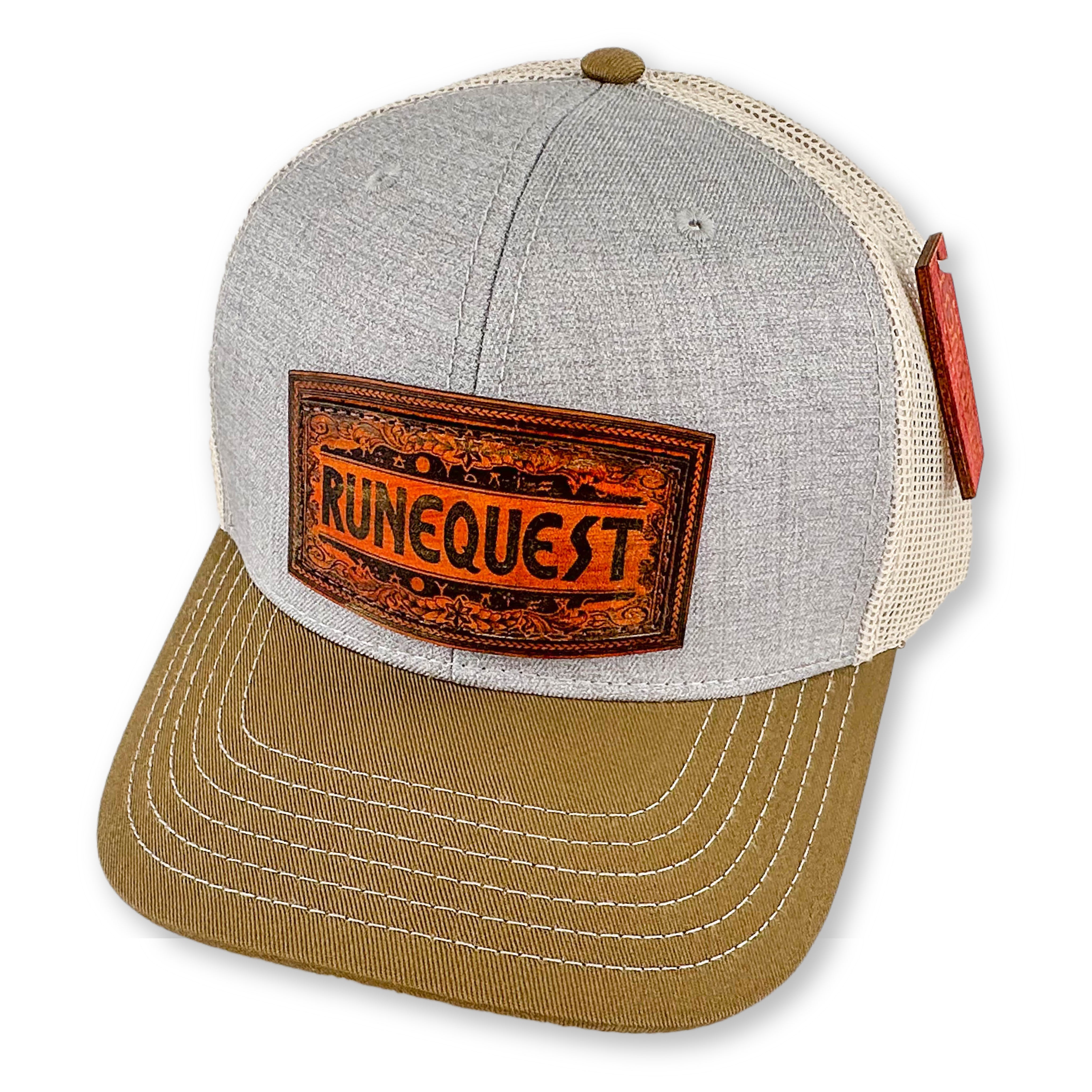 Chaosium Runequest - Light Gray & Tan Trucker Style Hat