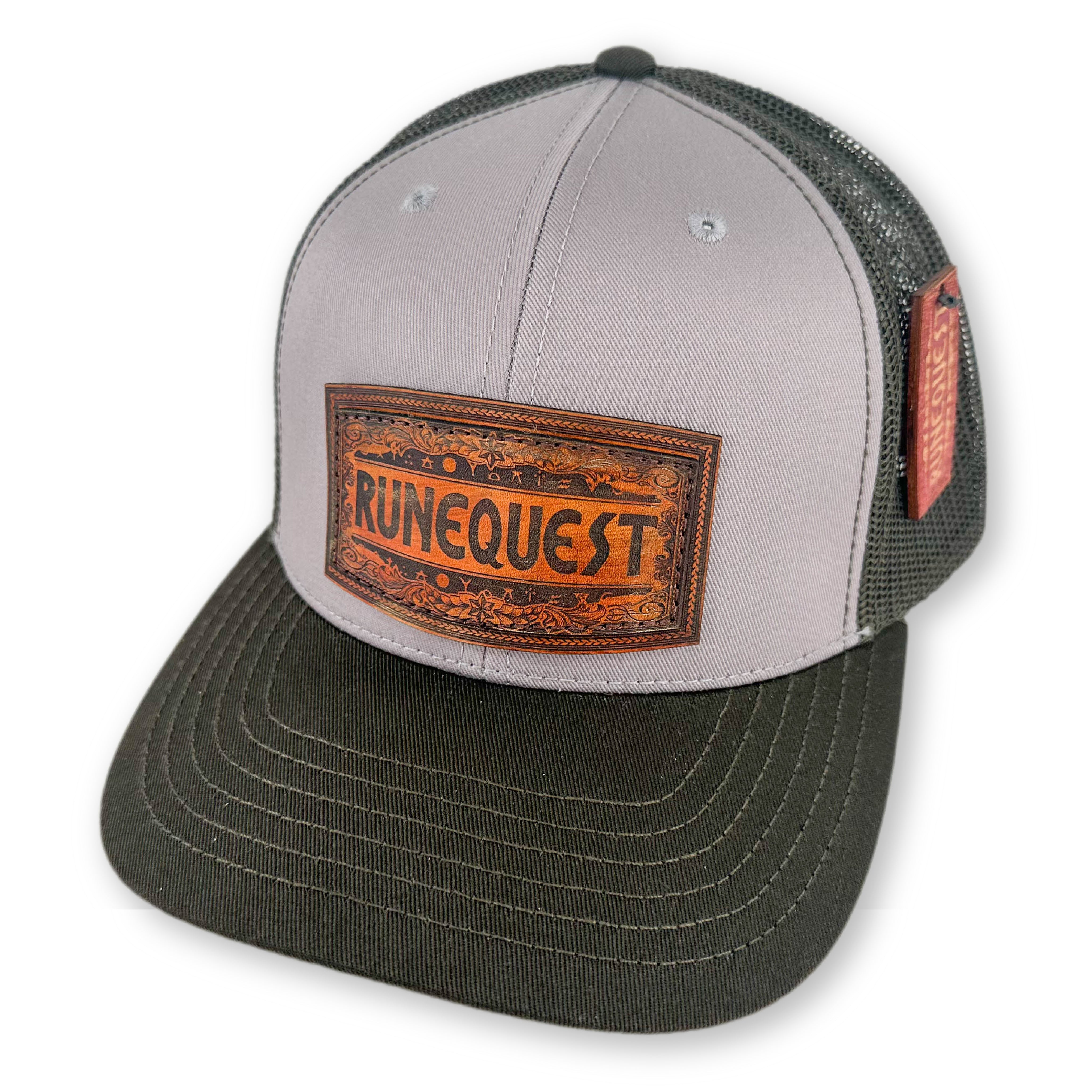 Chaosium Runequest - Khaki & Forest Green Trucker Hat Style