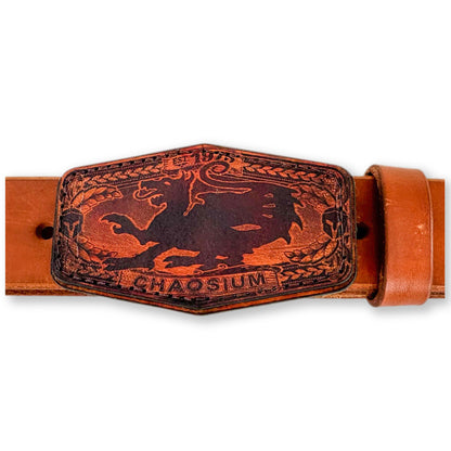 Chaosium Est. 1975 Dragon Shield - Leather Belt Buckle