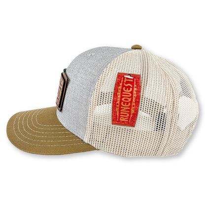 Chaosium Runequest - Light Gray & Tan Trucker Style Hat