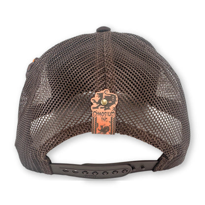 Chaosium Est. 1975 Dragon Shield - Khaki & Brown Trucker Hat Style