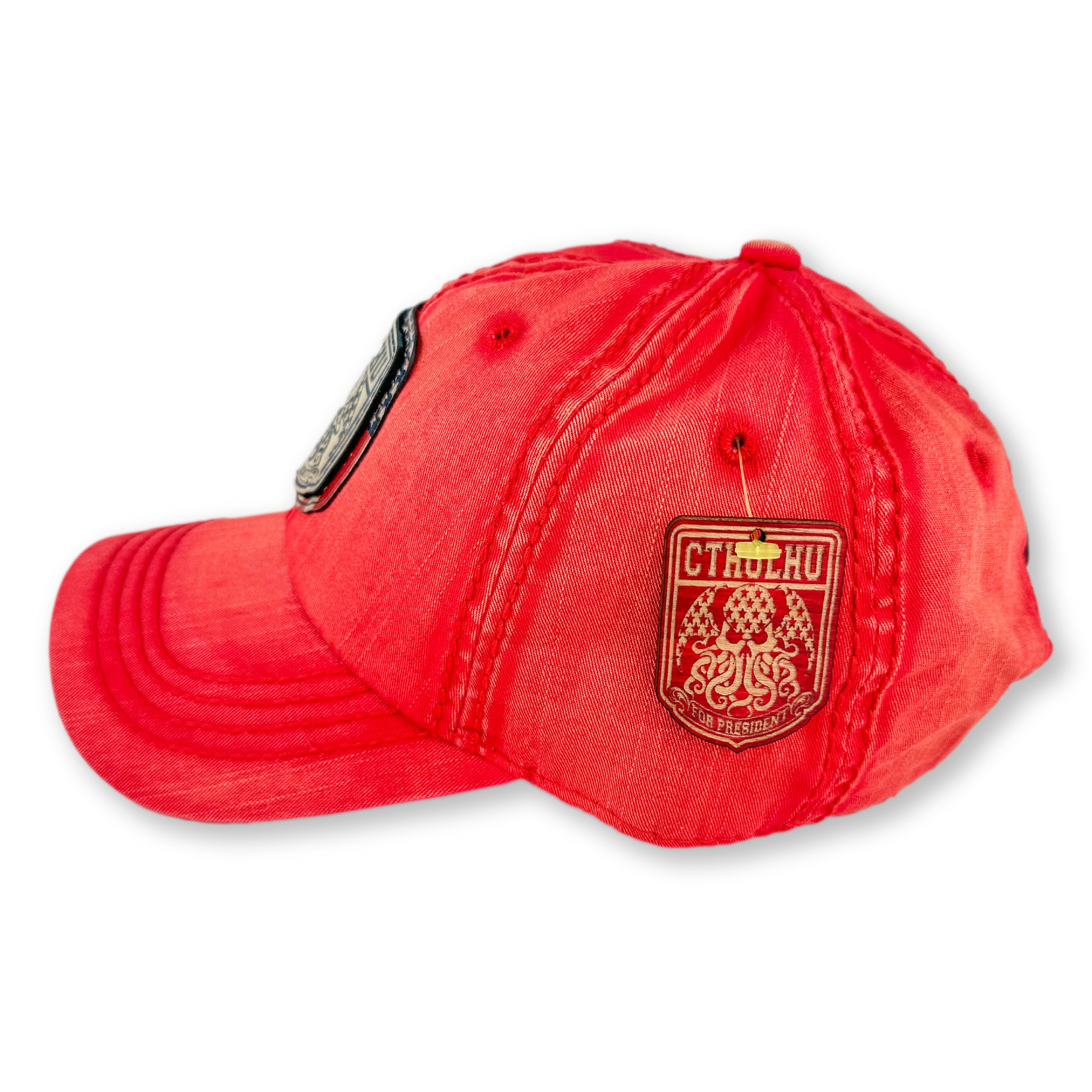 Chaosium Cthulhu For Pres Shield - Red Vintage Style Hat